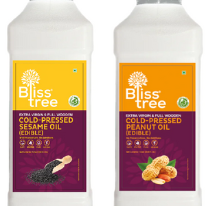 Cold Pressed Oil Combo - 1L ( Extra Virgin & Full Wooden )